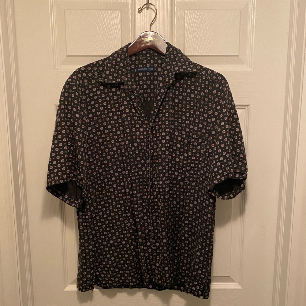 McKenzie tribe paisley button up short sleeve